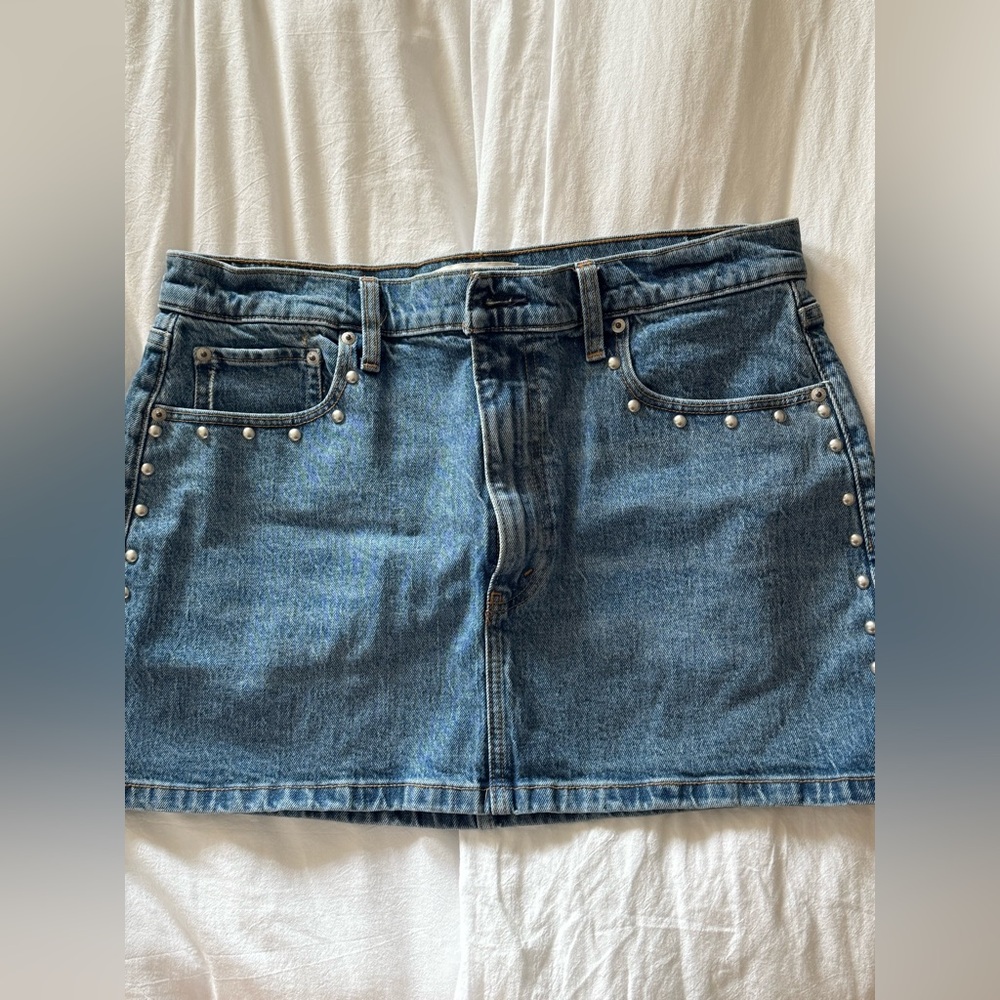 Abercrombie & Fitch Blue Embellished Mini Skirt